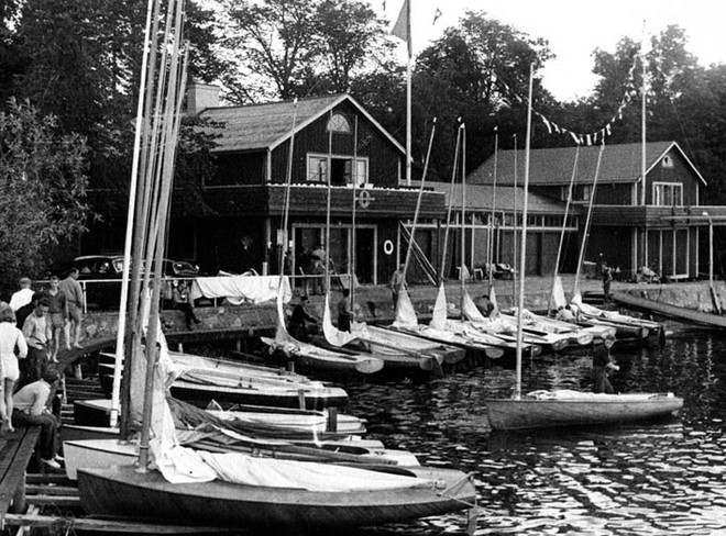 1956 Habour of Uppsala Kanotförening at the Swedish championship © Finn Class http://www.finnclass.org